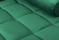 Elegantes Ecksofa COZY VELVET 260cm smaragdgrün Samt Federkern 3-Sitzer