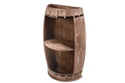 Elegantes Regal BODEGA 79cm natur Pinie halbes Weinfass Shabby Chic