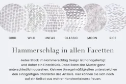 Elegantes Vasen 2er Set ORIENTAL 44cm silber im Grid Hammerschlag Design