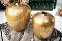 Elegantes Vasen 2er Set ORIENTAL 33cm gold in Handarbeit verziert