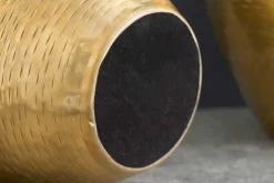 Elegantes Vasen 2er Set ORIENTAL 32cm gold im Rice Hammerschlag Design