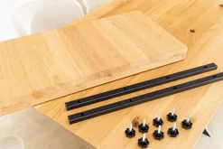 2er Set Ansteckplatten WILD OAK 50cm natur Wildeiche Verlängerung Schweizer Kante