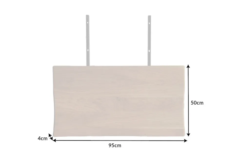 2er Set Ansteckplatten WILD OAK 50cm natur Wildeiche geölt Massivholz Esstisch Verlängerung Baumkante