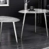2er Set Couchtisch ELEMENTS 50cm silber Metall Handarbeit