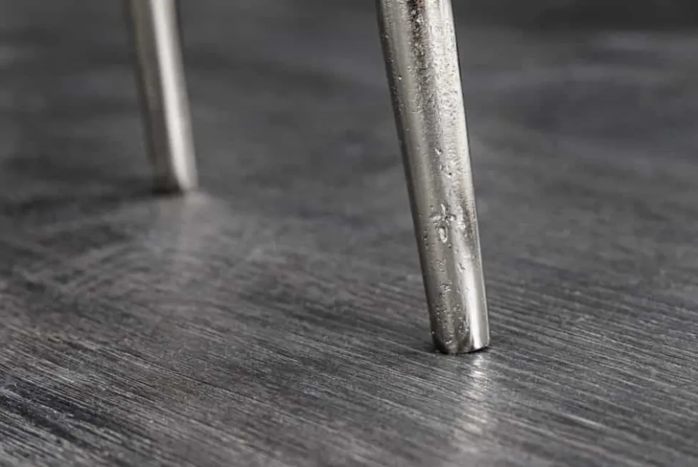 2er Set Couchtisch ELEMENTS 50cm silber Metall Handarbeit