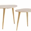 2er Set Couchtisch ELEMENTS 50cm gold Metall Handarbeit