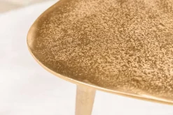 2er Set Couchtisch ELEMENTS 50cm gold Metall Handarbeit