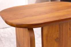 2er Set Couchtische GATSBY 100cm braun Akazienholz organische Form Beistelltisch