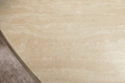 2er Set Couchtische OSAKA 120cm champagner greige Travertin Keramik Walnuss