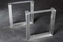 2er Set Tischgestell U-FRAME 70cm Edelstahl gebürstet matt Tischbeine Kufe Esstisch