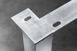 2er Set Tischgestell U-FRAME 70cm Edelstahl gebürstet matt Tischbeine Kufe Esstisch