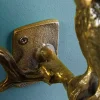 2er Set Wandgarderobe WILDLIFE BIRDS 45cm gold Metall Hammerschlag Design handmade