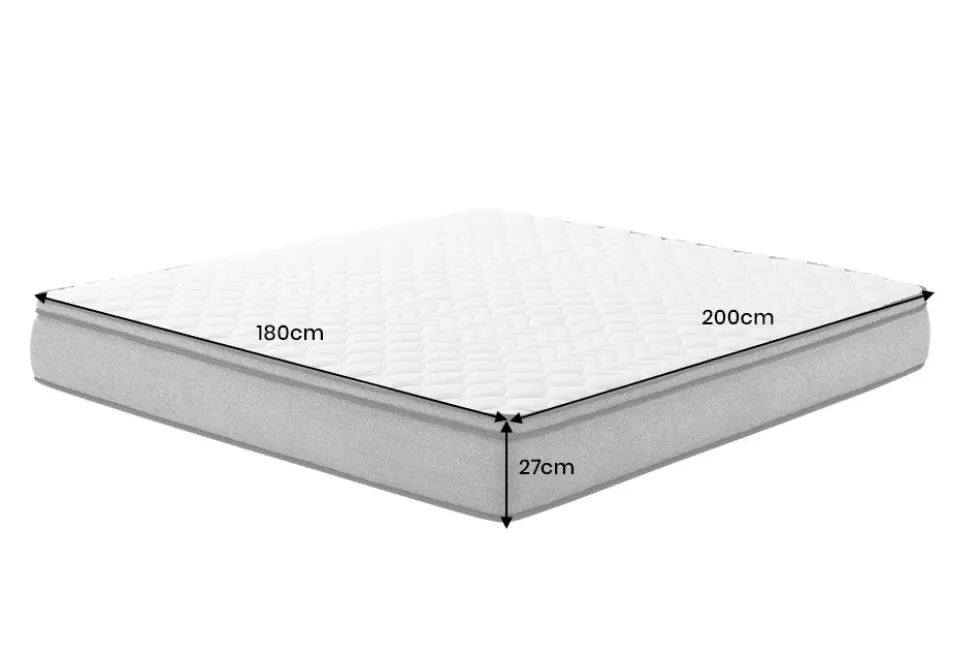 Ergonomische Boxspringmatratze CLOUD FLEX 180x200cm greige Tonnentaschenfederkern 9-Zonen
