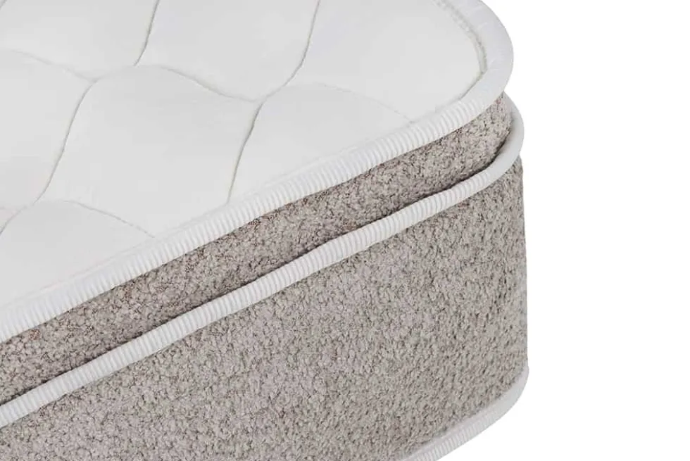 Ergonomische Boxspringmatratze CLOUD FLEX 180x200cm greige Tonnentaschenfederkern 9-Zonen