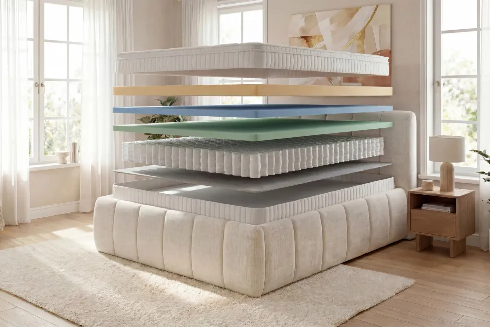 Ergonomische Boxspringmatratze CLOUD FLEX 160x200cm Tonnentaschenfederkern 7-Zonen