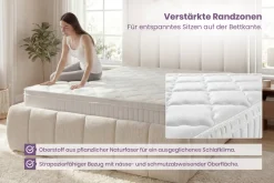 Ergonomische Boxspringmatratze CLOUD FLEX 160x200cm Tonnentaschenfederkern 7-Zonen