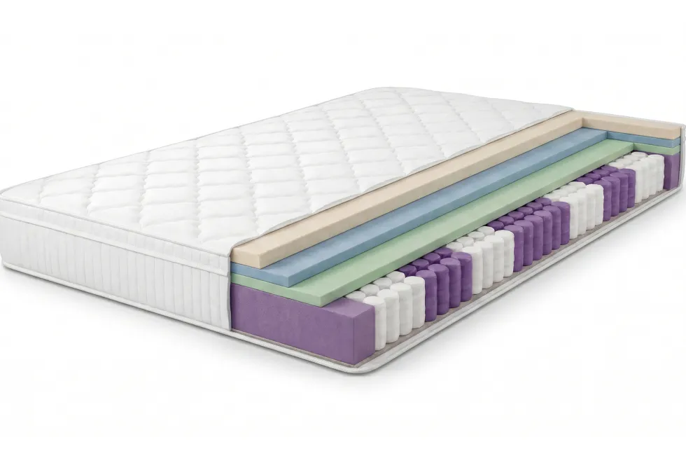 Ergonomische Boxspringmatratze CLOUD FLEX 160x200cm Tonnentaschenfederkern 7-Zonen