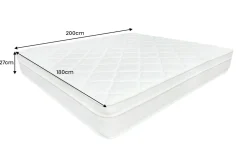 Ergonomische Boxspringmatratze CLOUD FLEX 180x200cm Tonnentaschenfederkern 7-Zonen