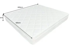 Ergonomische Matratze mit Topper CLOUD FLEX 160x200cm Tonnentaschenfederkern 7-Zonen