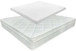Ergonomische Matratze mit Topper CLOUD FLEX 160x200cm Tonnentaschenfederkern 7-Zonen