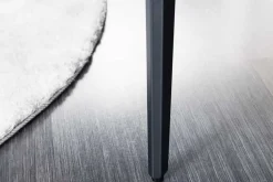 Esstisch MILANO 160cm weiß Marmor Keramik schwarzes Metallgestell