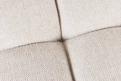Esszimmer Sitzbank PAPILLON 165cm champagner beige mit Lehnen schwarzes Metallgestell