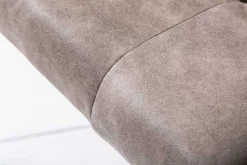 Exklusiver Design Stuhl LOFT Microfaser vintage taupe mit Armlehne