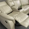 Exklusiver 5er Kinosessel HOLLYWOOD beige Ecksofa Getränkehalter Stauraum