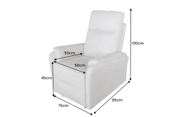 Exklusiver 1er Kinosessel HOLLYWOOD beige Strukturstoff elektrische Liegeposition