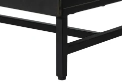 Exklusives Sideboard OXID 180cm schwarz gold massives Mangoholz Metall Soft Close