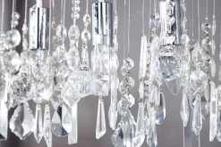 Extravagante Hängelampe DIAMONDS XL 120cm Kristall Lampe mit 9 Leuchten