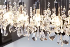 Extravagante Hängelampe DIAMONDS XL 120cm Kristall Lampe mit 9 Leuchten