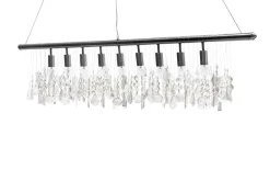 Extravagante Hängelampe DIAMONDS XL 120cm Kristall Lampe mit 9 Leuchten