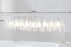 Extravagante Hängelampe DIAMONDS XL 120cm Kristall Lampe mit 9 Leuchten