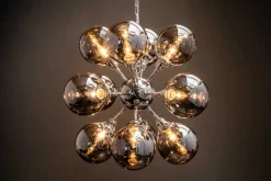 Extravagante Hängeleuchte GALAXY 72cm silber Hängelampe Modern Design