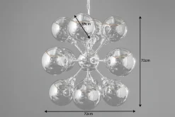 Extravagante Hängeleuchte GALAXY 72cm silber Hängelampe Modern Design
