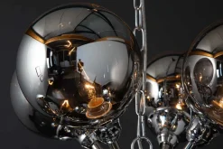 Extravagante Hängeleuchte GALAXY 72cm silber Hängelampe Modern Design