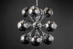 Extravagante Hängeleuchte GALAXY 72cm silber Hängelampe Modern Design