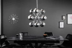 Extravagante Hängeleuchte GALAXY 72cm silber Hängelampe Modern Design