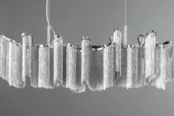 Extravagante Hängeleuchte ROYAL 120cm silber Hängelampe