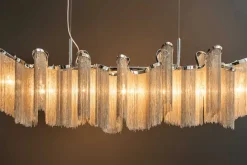Extravagante Hängeleuchte ROYAL 120cm silber Hängelampe