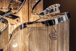 Extravagante Hängeleuchte ROYAL 120cm silber Hängelampe