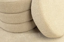 Extravagante Polsterbank VOGUE 115cm taupe Bouclé Sitzbank mit Stauraum