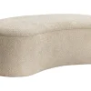 Extravagante Polsterbank ELEMENTAL 120cm champagner beige Feinstrick Bouclé mit Stauraum