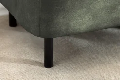 Extravagante Polsterbank EN VOGUE 120cm grün Samt mit Stauraum schwarze Metallbeine