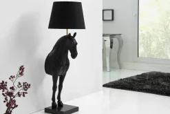 Extravagante Stehlampe BLACK BEAUTY 130cm schwarz Pferdefigur