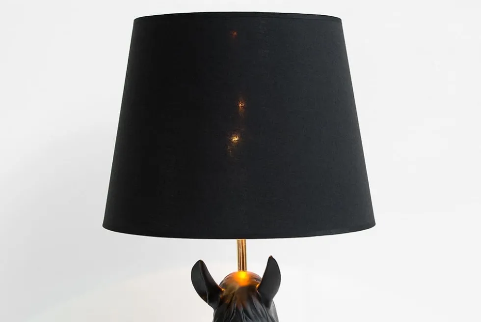 Extravagante Stehlampe BLACK BEAUTY 130cm schwarz Pferdefigur