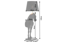 Extravagante Stehlampe BLACK BEAUTY 130cm schwarz Pferdefigur