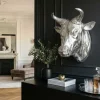 Extravagante Stierkopf Wanddekoration TORERO 65cm silber Deko Schädel