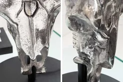 Extravagante Tischlampe EL TORO 68cm schwarz Stierkopf Tischleuchte